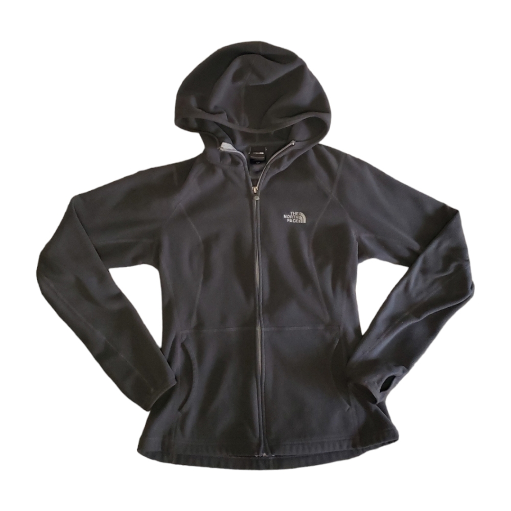 The North Face Gray Zipper Hooded Jacket
